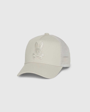 Casquettes Psycho Bunny Jay Trucker Cap Beige Enfant | QPG-67206873